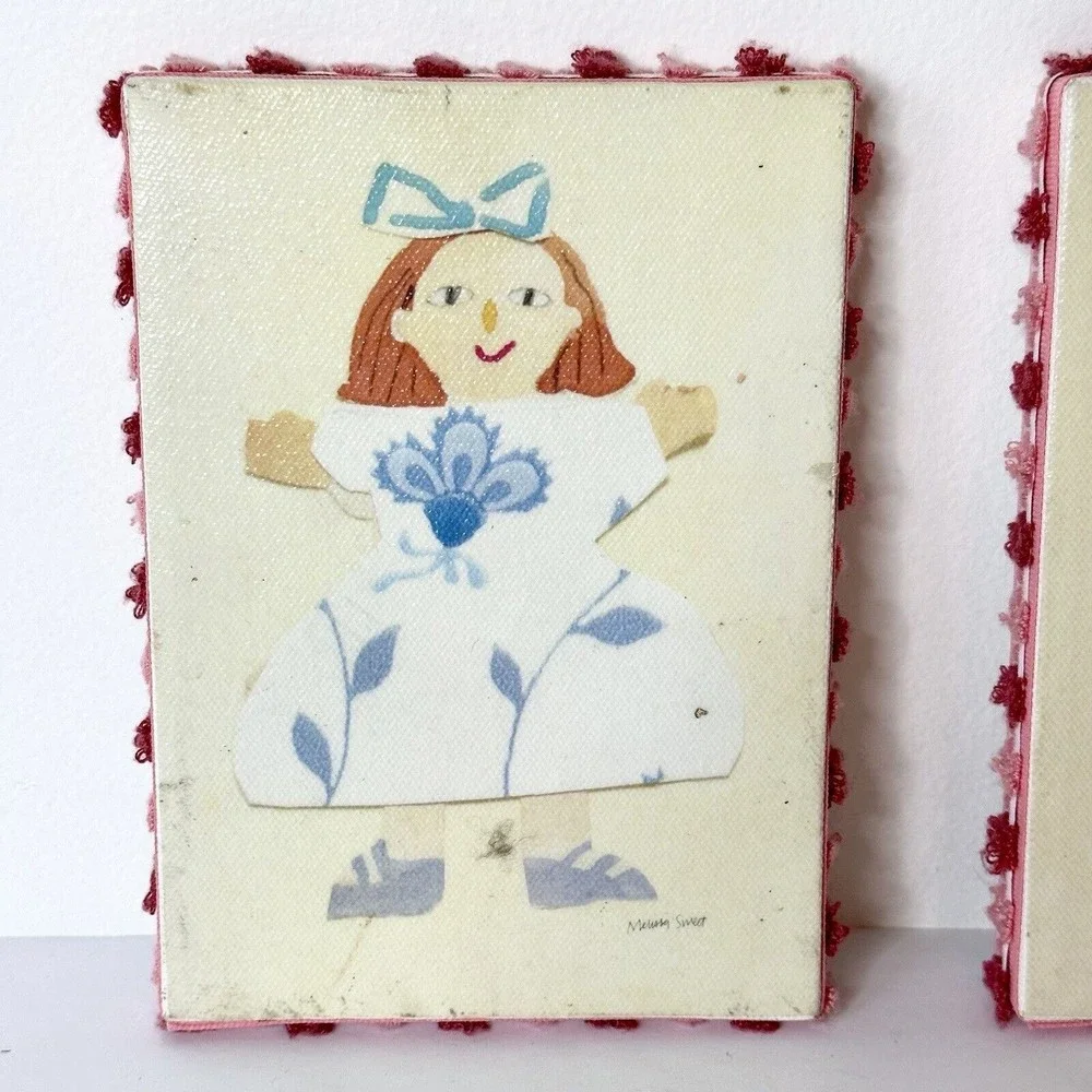 lot‎ of 2 Oopsy Daisy kids 5x7” art work By Melissa Sweet Wall Decor